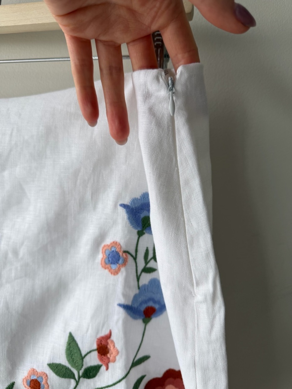 Reformation Ren Linen Mini Skirt NWT - Picture 6 of 8